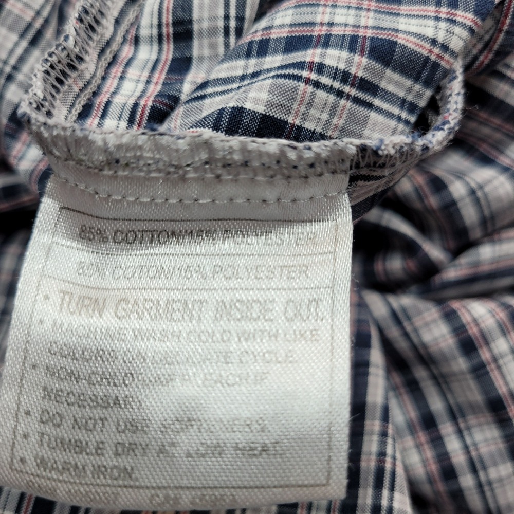 Ariat Pro Series Shirt Mens Medium Blue Plaid Excellent Western Button Down Long - Picture 6 of 7